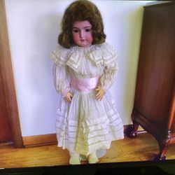 Antique German Life size 36” Simon Halberg Heinrich Handwerck Bisque Head Doll