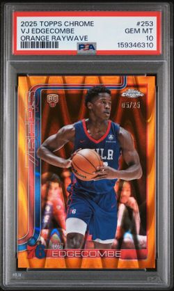 2025 Topps Chrome VJ Edgecombe Orange Raywave