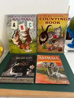 Lot of 4 Vintage Golden Books Children's