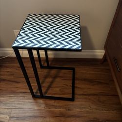 Crate & Barrel Check Resin C Side Table