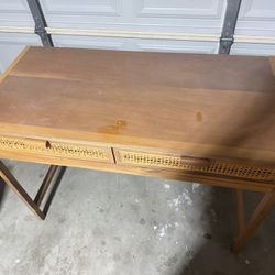 Wooden Desk With Drawers
