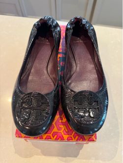 Tory Burch Black Classic Reva Ballet shoes