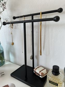 Black jewelry stand