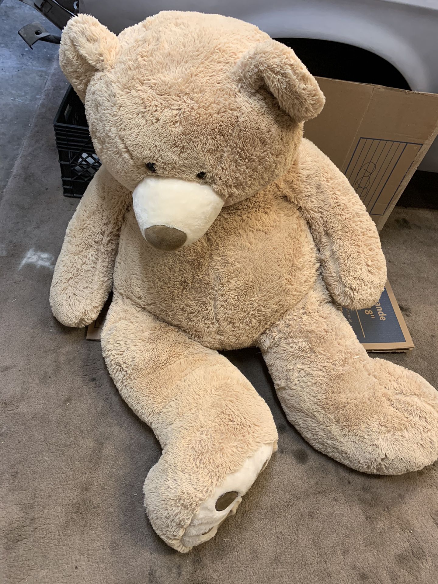 Huge 5 ft teddy bear great condition - no smoking or pets - needs new home - great Christmas gift!