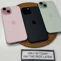 Apple iPhone 15 - Pay $5 DOWN AVAILABLE - NO CREDIT NEEDED