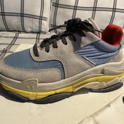 Balenciaga Green And Blue Triple S 