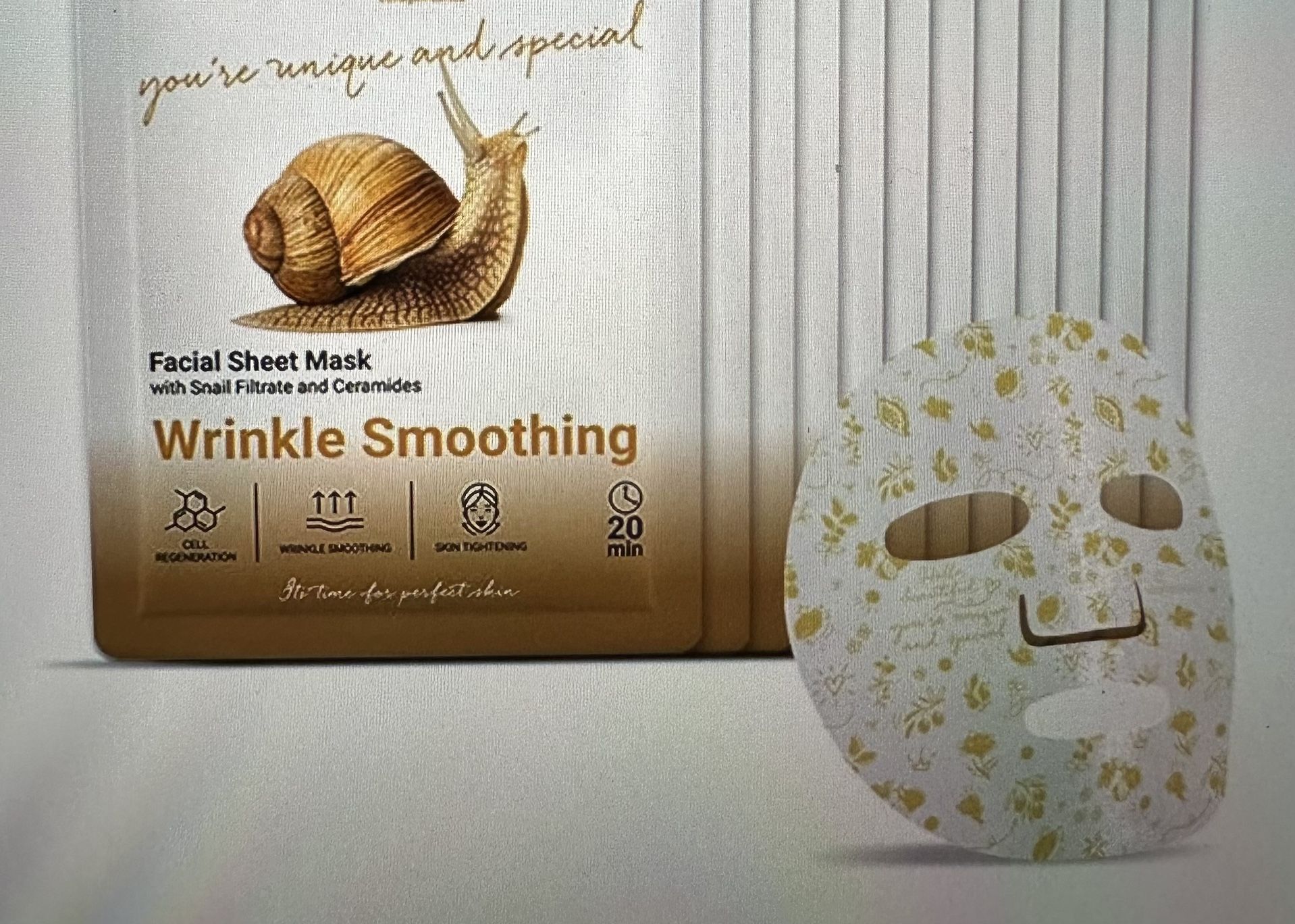 Snail Mucin Collagen Face Masks Set Of 12