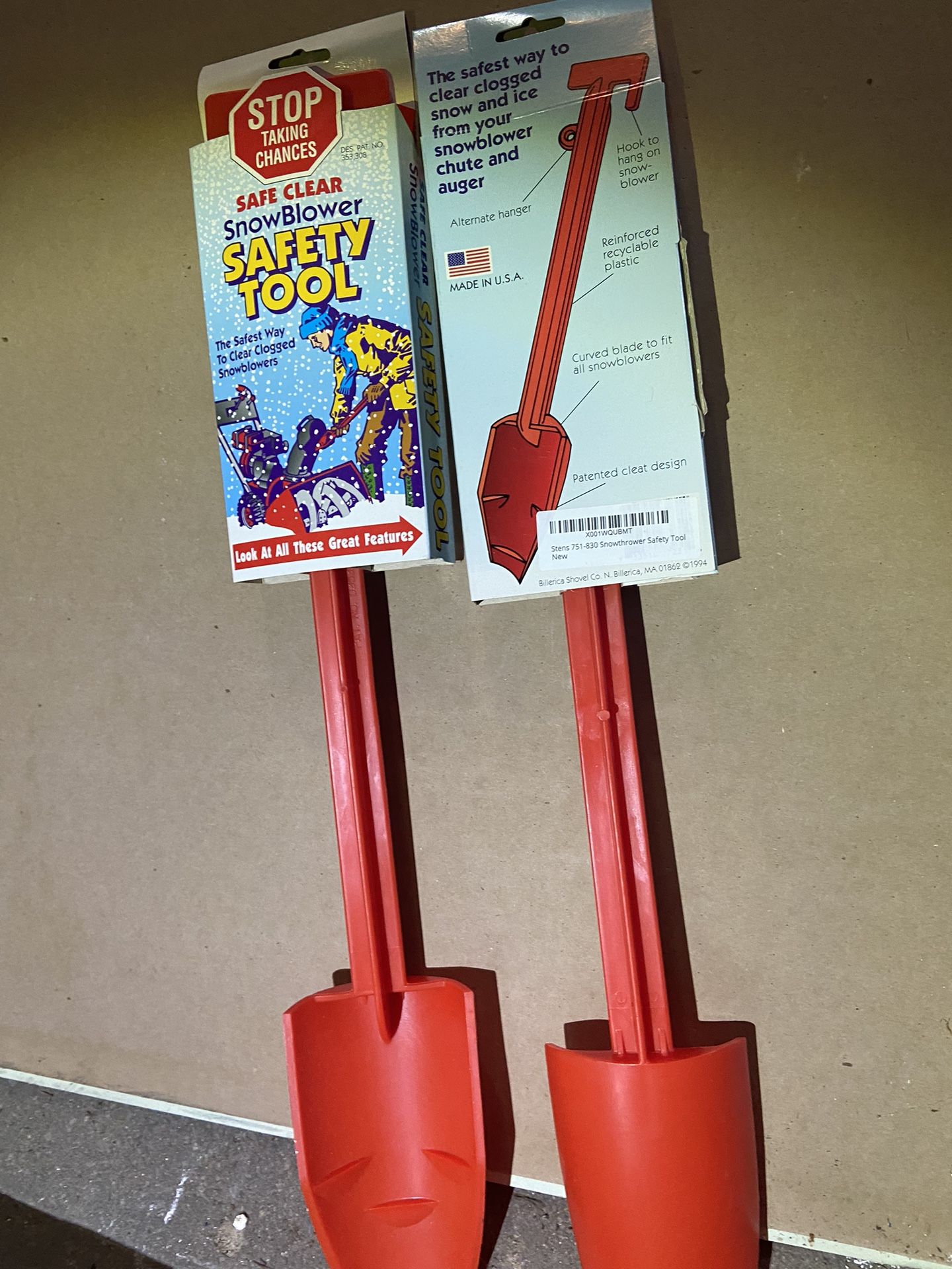 stens made in USA 2 Lot safety snow blower pick thrower clog tool accessory