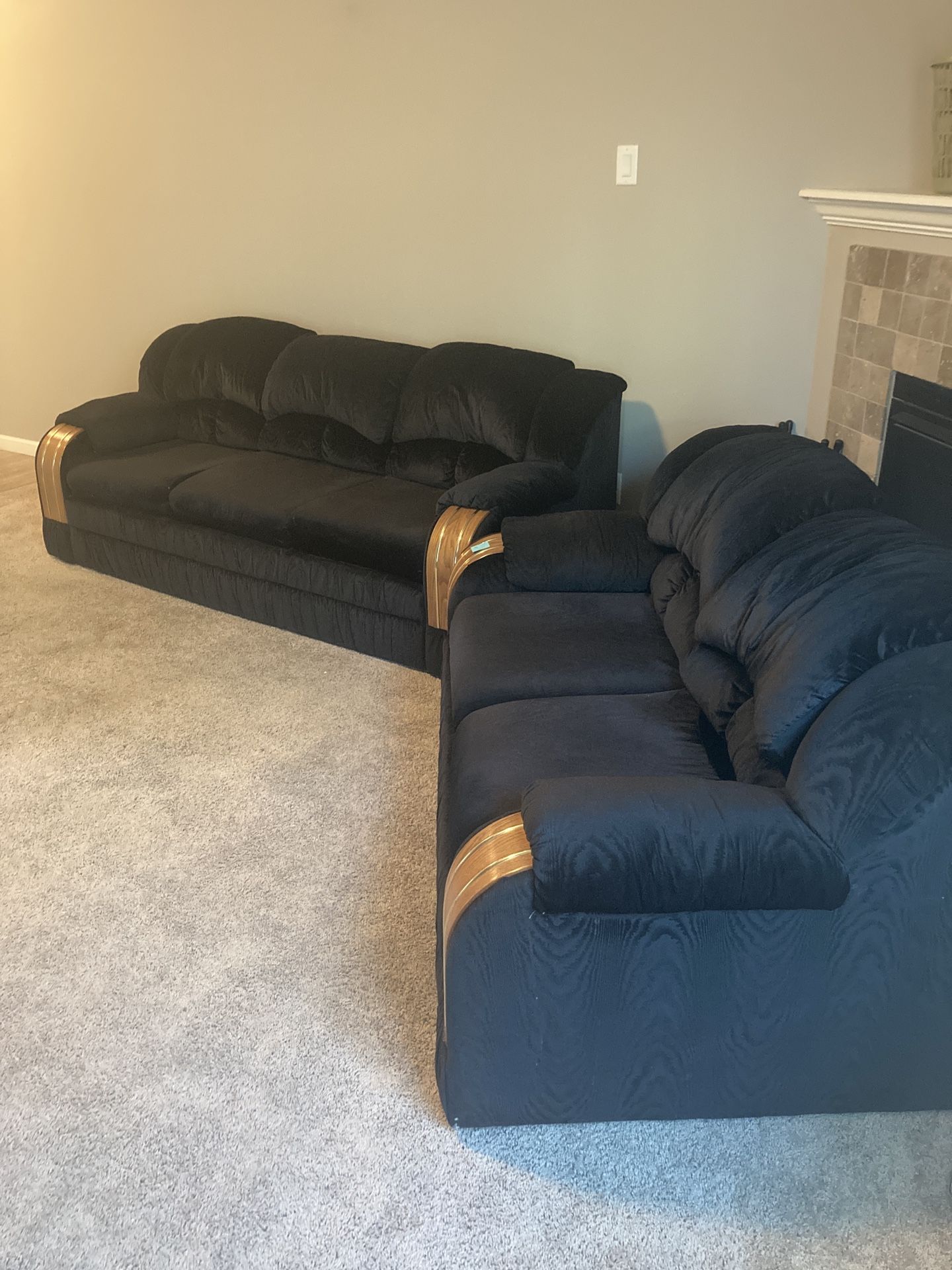 Black Couch & Loveseat