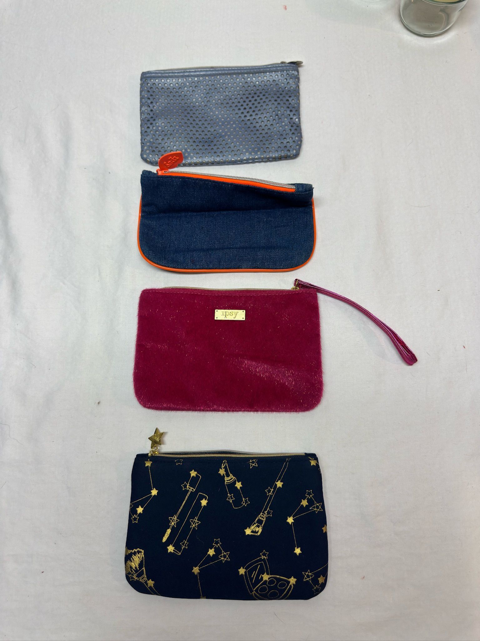 Lot of 4 Ipsy Cosmetic Bags – Various Styles