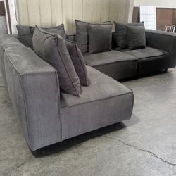 Kasala “Tyler” Modular Sectional – 4-Piece (Deep Charcoal)