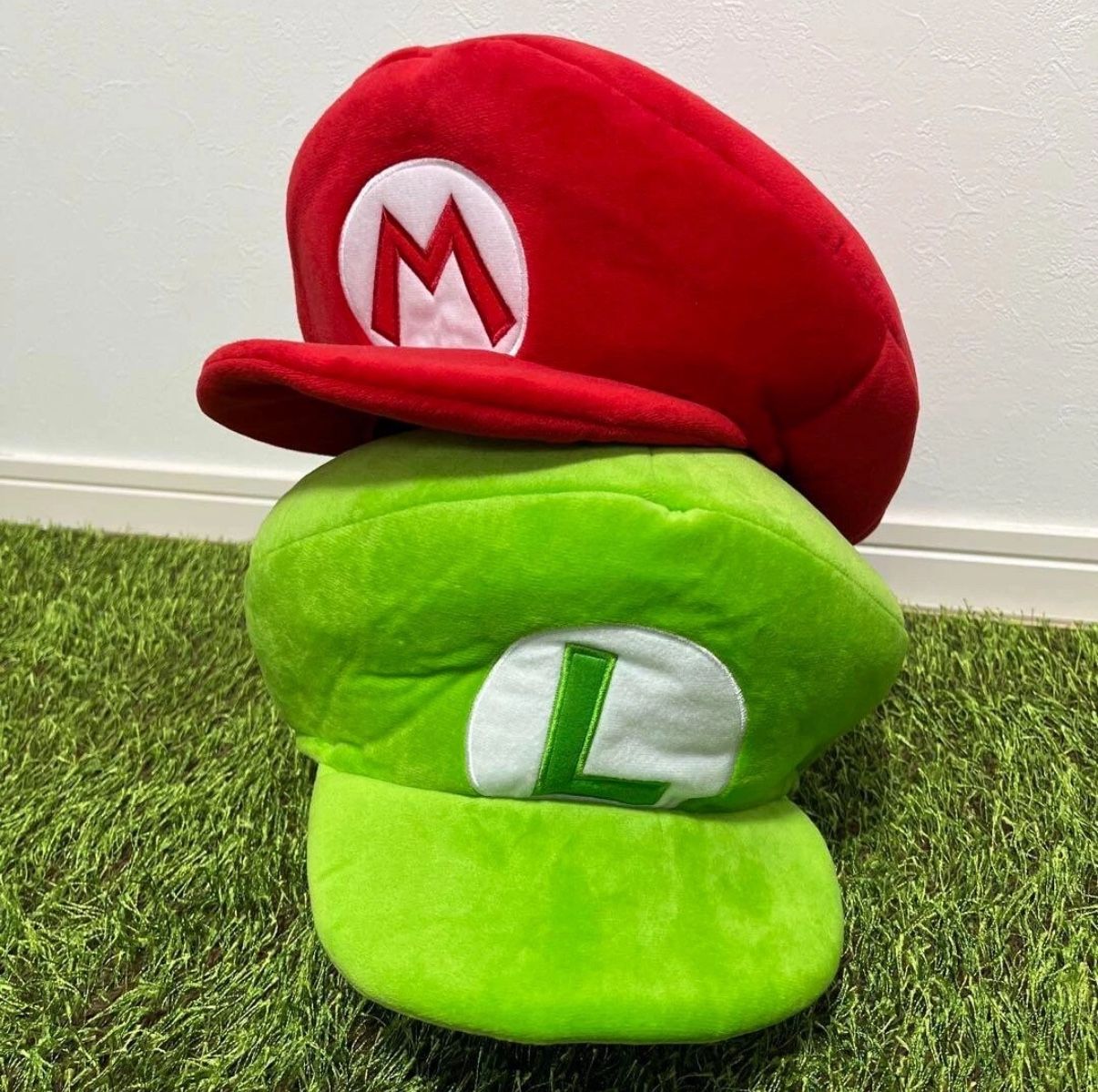 Super Nintendo World Mario & Luigi Plush Hat Cap Set Cosplay USJ Limited