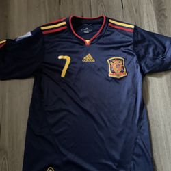Spain David Villa Size L Vintage 2010
