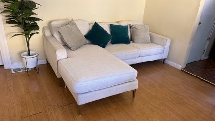 Beige Sectional Sofa with Chaise Lounge free delivery