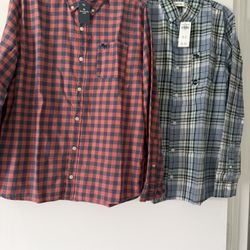 New W Tag  2 Abercrombie Shirts Size 17-18