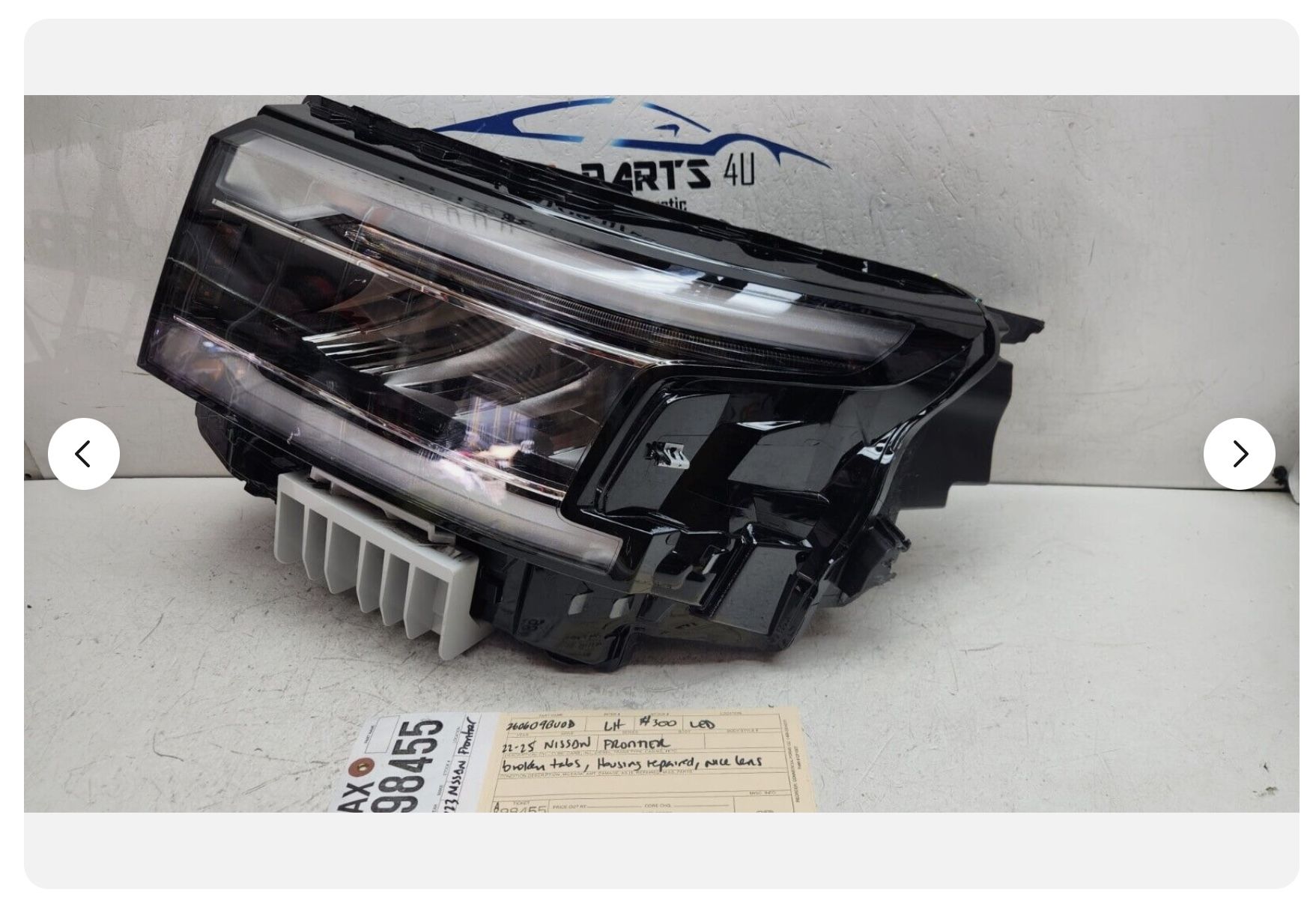 broken tabs 2022 - 2025 NISSAN FRONTIER LEFT DRIVER LED HEADLIGHT OEM AX98455