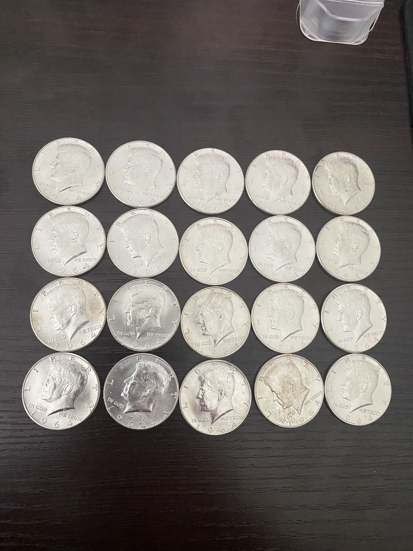 $10 Face Value 1964 Kennedy half dollars