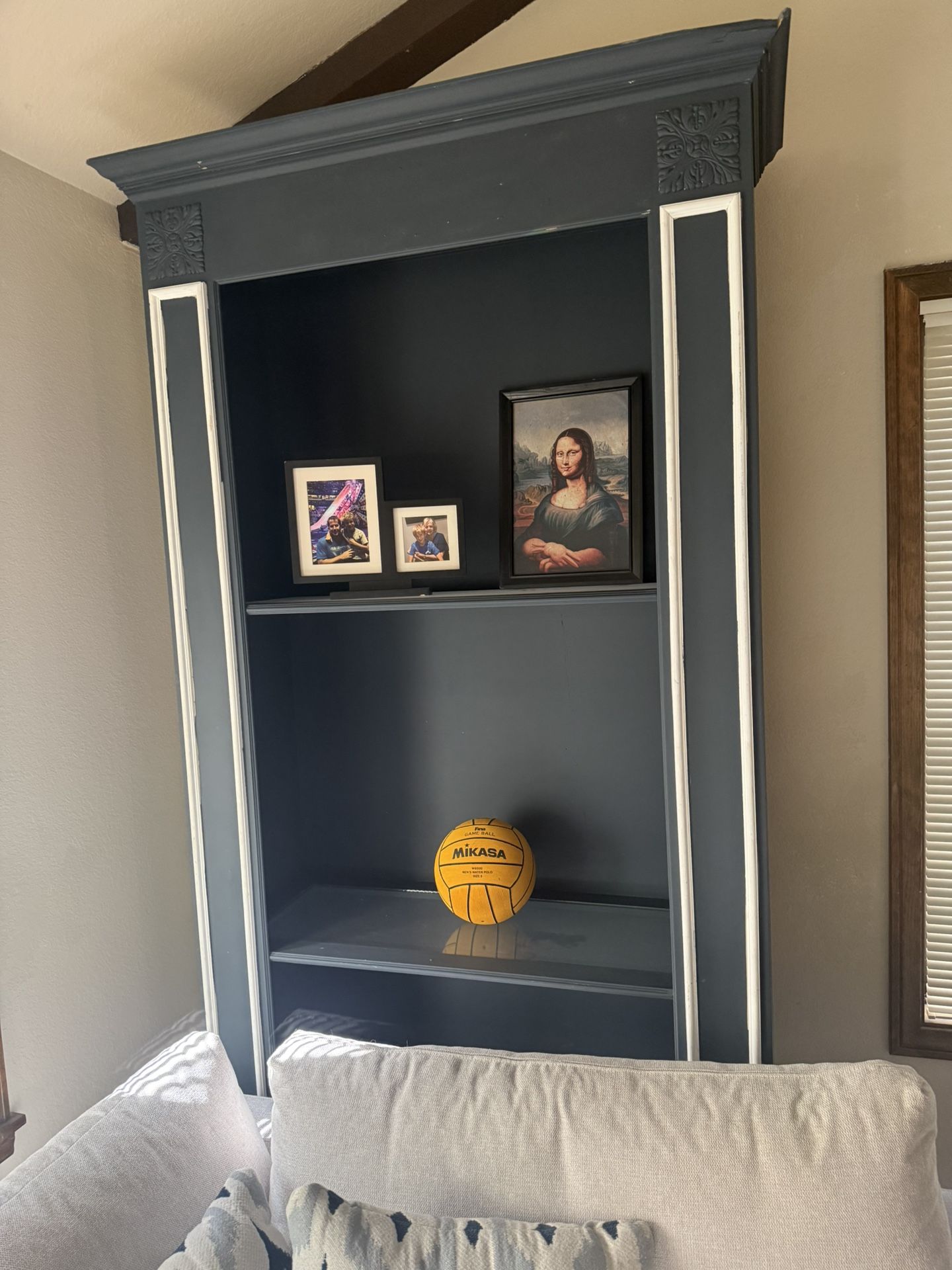 Blue And White Shelves 