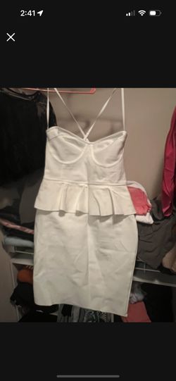 Fashion Nova White Peplum Dress for Sale in Spanaway WA OfferUp