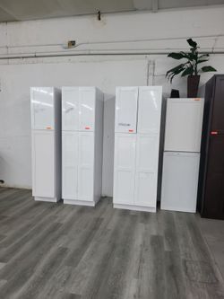 Tall White Shaker Kitchen Pantry Cabinets