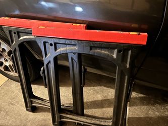 Folding Sawhorse Pair Black Plastic
