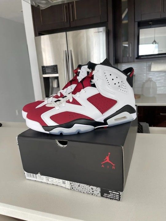Nike Air Jordan 6 Carmine (2021) Men's Size 10 100% Authentic Brand New