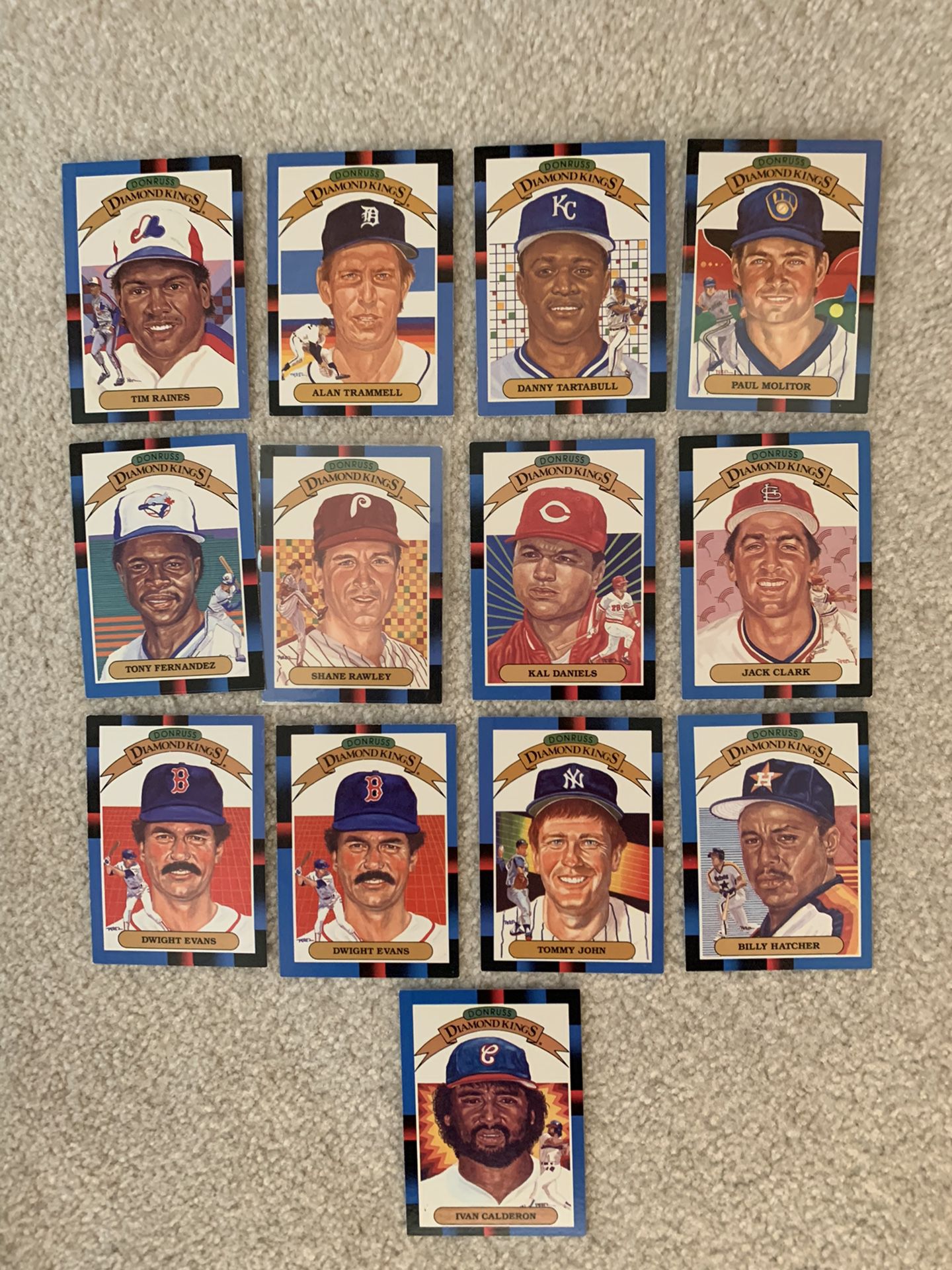 DONRUSS DIAMOND KINGS from 1988, 1989 and 1986==33 Cards incl Coleman, Bonilla, Molitor, John, TPerez & Gooden among other great players!