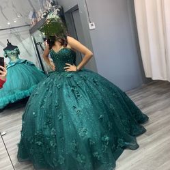 Quincenera/Sweet 16 Dress Emerald Green