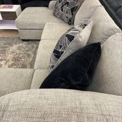 Megginson Storm 2 Pc Double Chaise | Sectional Sof a | Gray