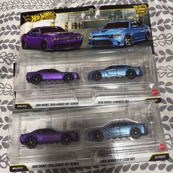 Hot wheels Premium Dodge Charger/Challenger 2 Pack 