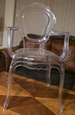 Clear Transparent Vanity Dining Armchair