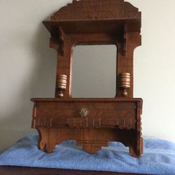 19 Th century Eastlake Style Men’s Shaving Mirror 