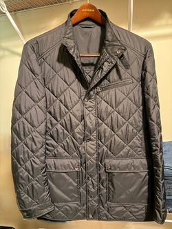 Salvatore Ferragamo Men's Quilted Jacket — Size 52 (L), Like New – Dark Navy/Charcoal