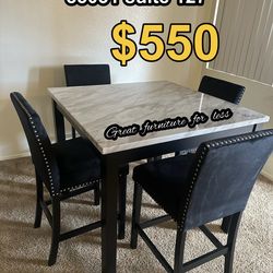 5 pcs dining table set brand new