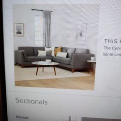 Ceni Pyrite Grey Courner Sectional 