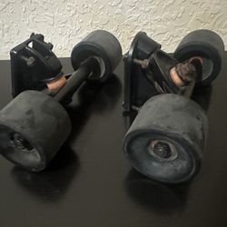 Skateboard Trucks With Wheel And Risers 