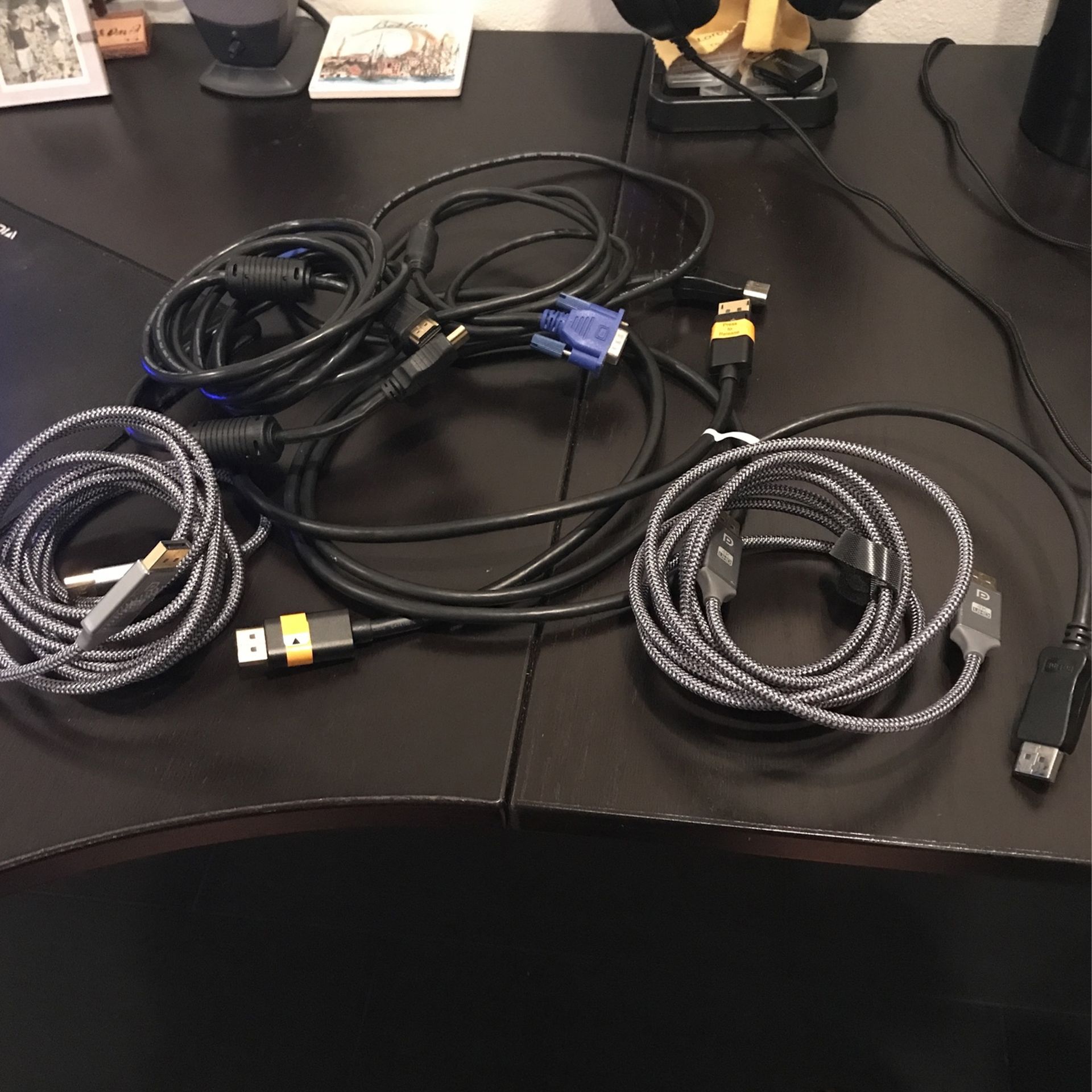 HDMI, Display Port, DVI Cables - Must Sell!