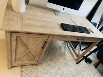 Farmhouse Style Executive Desk with Stora