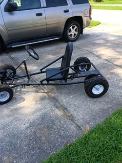 Go-kart can handle up to 320 cc better off with a 212cc predator looking for $450 little negotiable it's all new even have extra heavy duty control ar