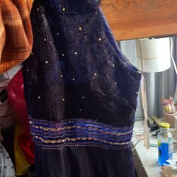 long royal blue dress