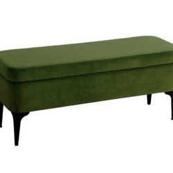 ✨ Large Modern Green Velvet Storage Bench – Stylish & Functional | New ✨