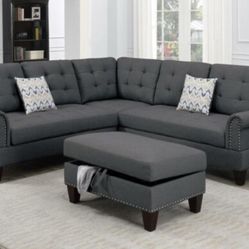 Sectional Sofa + Ottoman
