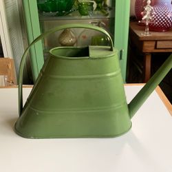 Groovy Vintage Green Metal Watering Can
