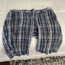 Original Penguin Blue and White Checkered Shorts Mens