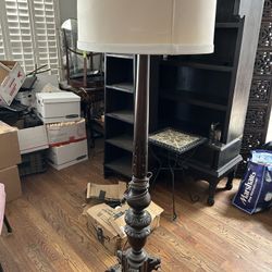Antique-Style Carved Floor Lamp