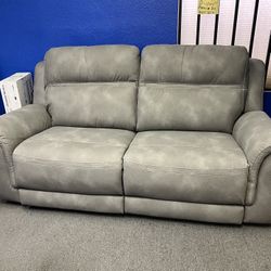 Ashely Grey Power Reclining Sofa 
