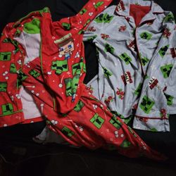 2 Pairs Of Minecraft Pajamas