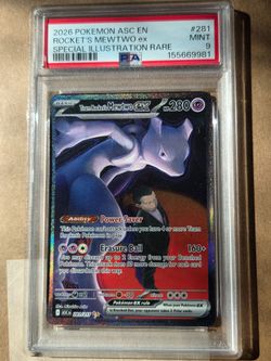 PSA 9 Rocket's Mewtwo ex Special Illustration Rare