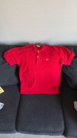 Lacoste Polo shirt Sz 7 Red