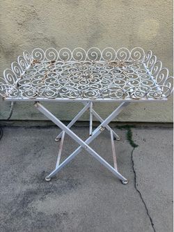 Weathered garden side table